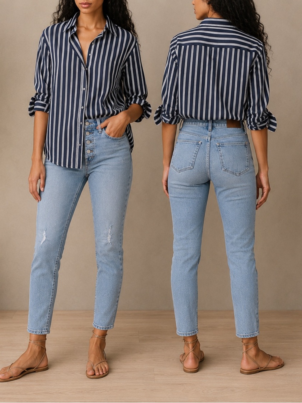 Madewell 9” High Rise Skinny Jeans US 4 27 Distressed MSRP $148 - Picture 2 of 6
